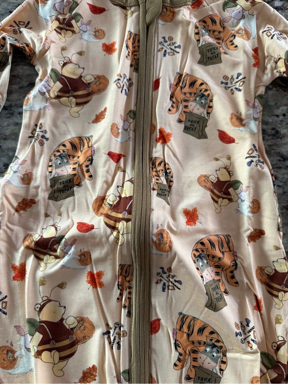 Toddler Cream and Orange Winnie the Pooh One-Piece Bodysuit